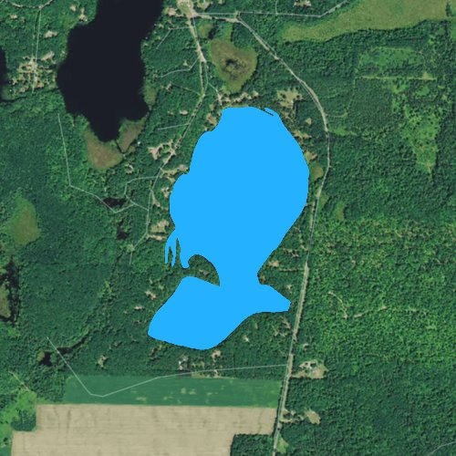 Fly fishing map for Clear Lake: Sawyer, Wisconsin