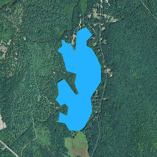 Fly fishing map for Clemons Pond, Maine