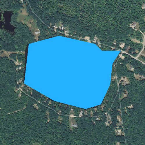 Fly fishing map for Clough Pond, New Hampshire