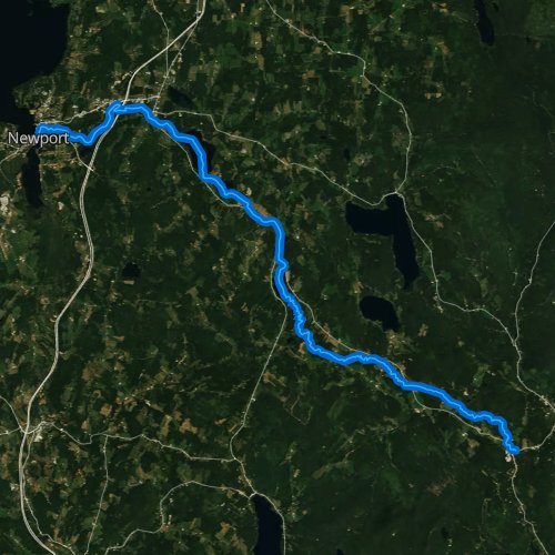 Fly fishing map for Clyde River, Vermont