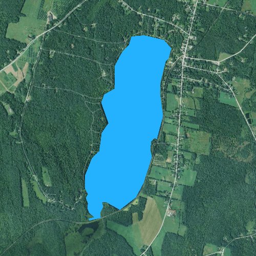 Fly fishing map for Cochnewagon Lake, Maine