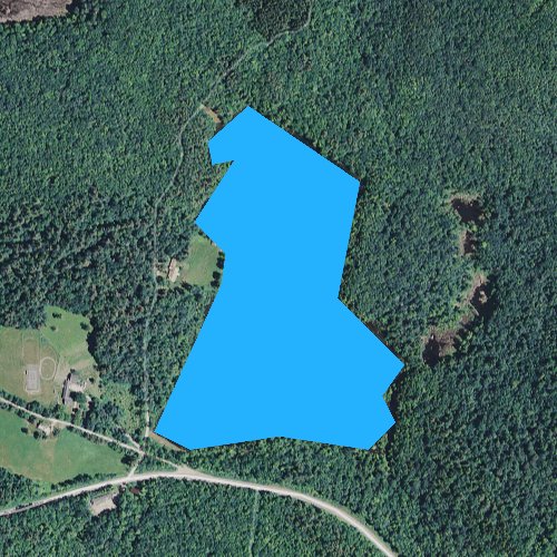 Fly fishing map for Cold Spring Pond, New Hampshire