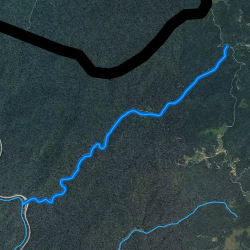 Fly fishing map for Cold Springs Creek, North Carolina