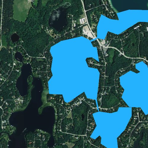 Fly fishing map for Columbia Lake, Wisconsin