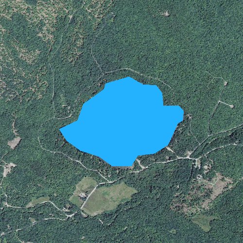 Fly fishing map for Conner Pond, New Hampshire