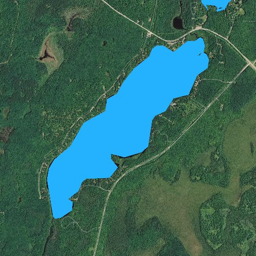 Fly fishing map for Connors Lake, Wisconsin