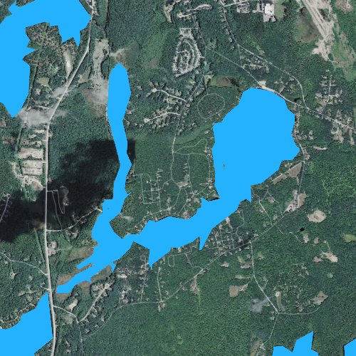 Fly fishing map for Contoocook Lake, New Hampshire