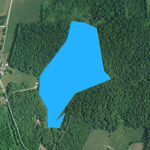 Fly fishing map for Cooks Pond, Pennsylvania