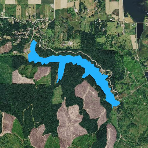 Fly fishing map for Cooper Creek Reservoir, Oregon