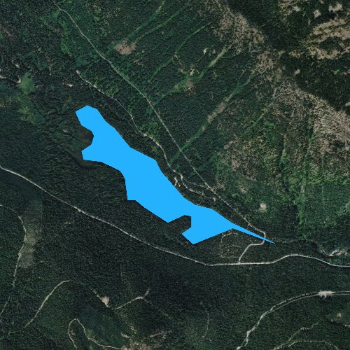 Fly fishing map for Cooper Lake, Washington