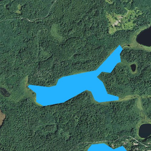 Fly fishing map for Copenhagen Lake, Minnesota