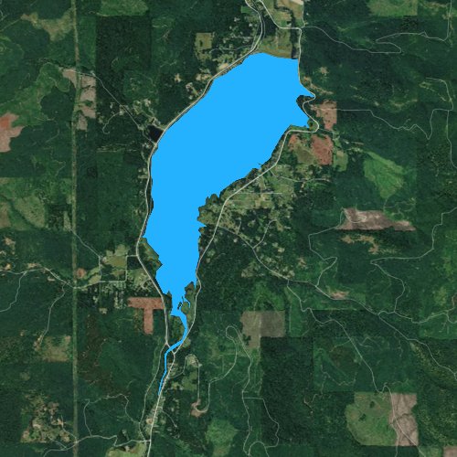 Fly fishing map for Cottage Grove Lake, Oregon