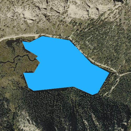 Fly fishing map for Cottonwood Lake, Colorado