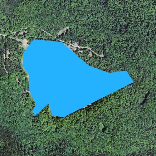 Fly fishing map for Courtney Lake, Michigan