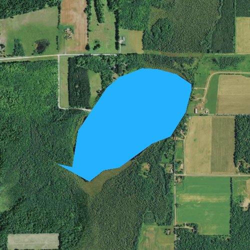 Fly fishing map for Crane and Chase Lake, Wisconsin
