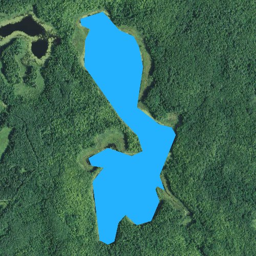 Fly fishing map for Crooked Lake, Minnesota