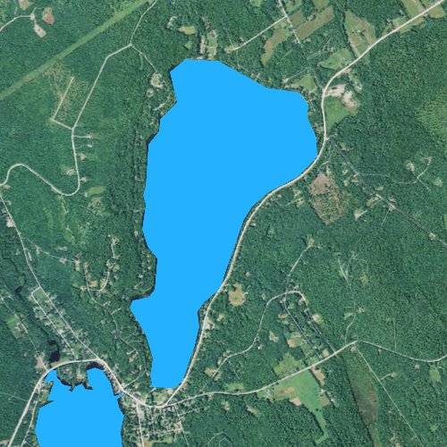 Fly fishing map for Crystal Lake, Maine