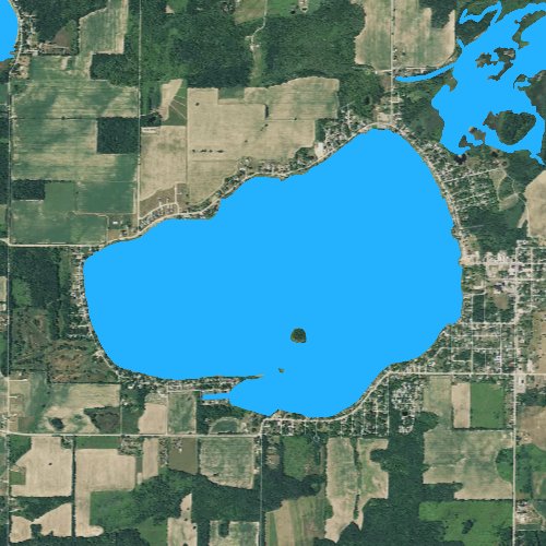 Fly fishing map for Crystal Lake: Montcalm, Michigan