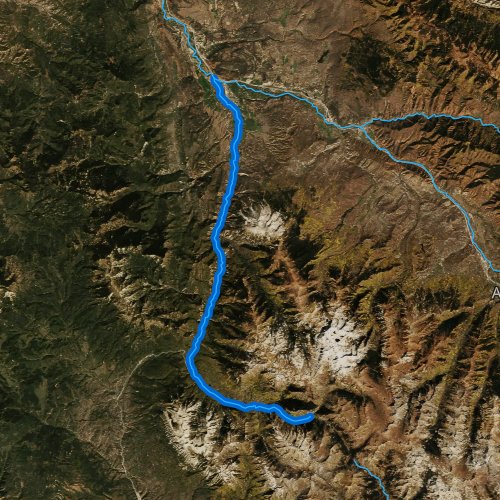 Fly fishing map for Crystal River, Colorado