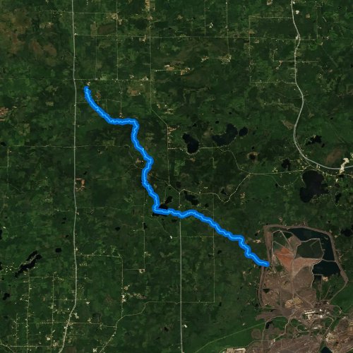 Fly fishing map for Dark River, Minnesota