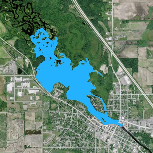 Fly fishing map for Decorah Lake, Wisconsin
