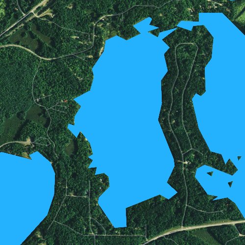 Fly fishing map for Deer Lake, Wisconsin
