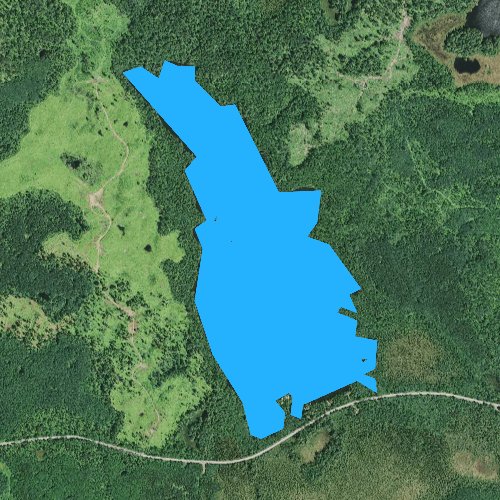 Fly fishing map for Delay Lake, Minnesota