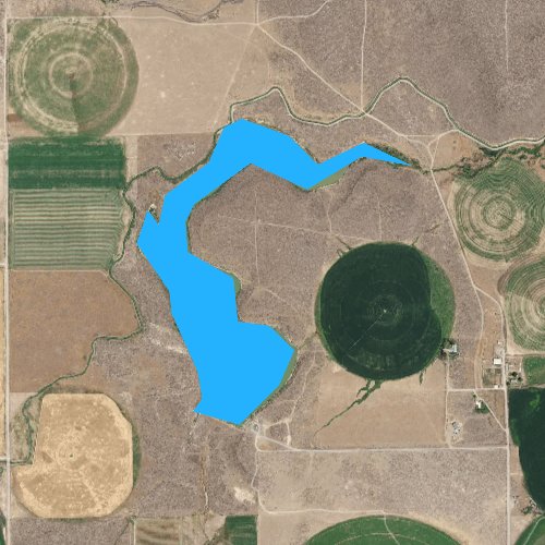 Fly fishing map for Dog Creek Reservoir, Idaho