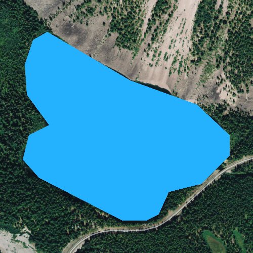Fly fishing map for Dog Lake, Washington