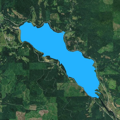 Fly fishing map for Dorena Lake, Oregon