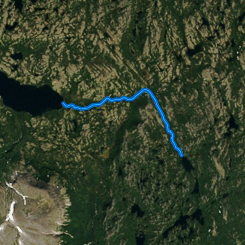 Fly fishing map for Dream Creek, Alaska
