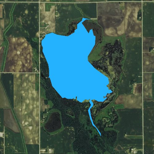 Fly fishing map for Eagle Lake, Iowa