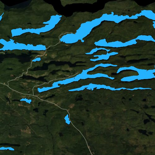 Fly fishing map for East Bearskin Lake, Minnesota