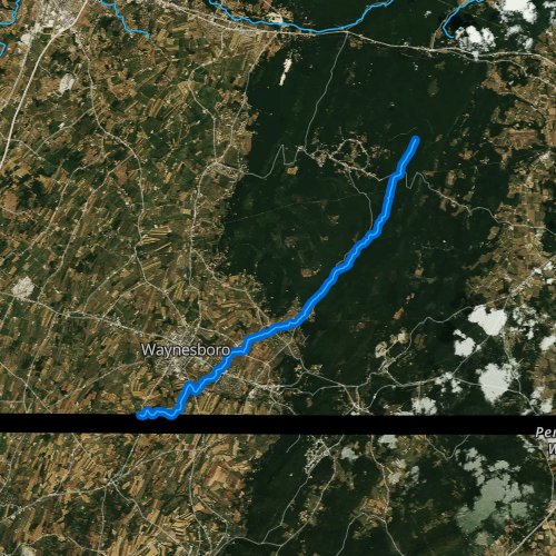Fly fishing map for East Branch Antietam Creek, Pennsylvania
