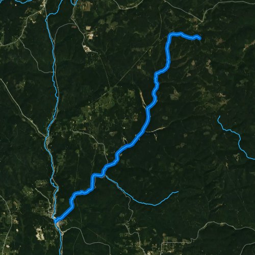 Fly fishing map for East Branch Clarion River, Pennsylvania