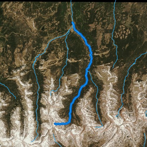 Fly fishing map for East Fork Blacks Fork, Utah