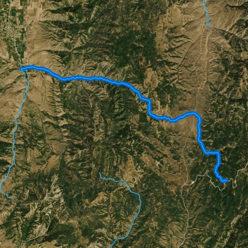 Fly fishing map for East Fork Little Bear River, Utah