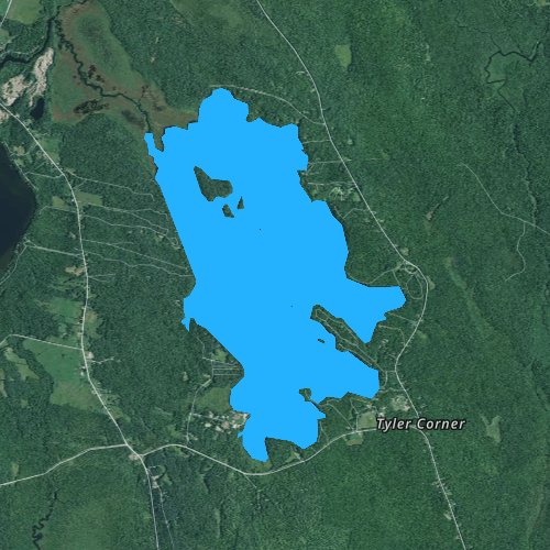 Fly fishing map for East Pond, Maine