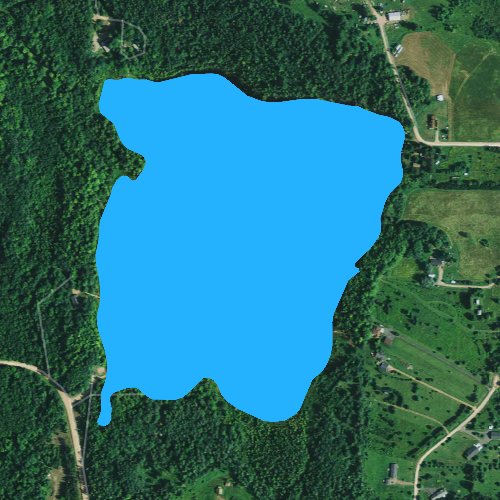Fly fishing map for Echo Lake: Lincoln, Wisconsin