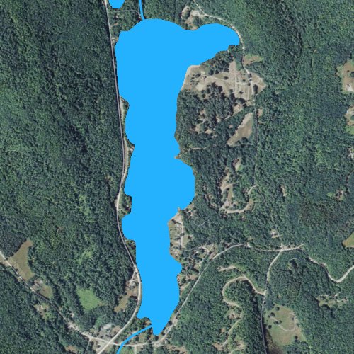 Fly fishing map for Echo Lake: Windsor, Vermont