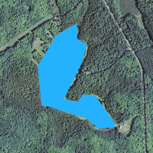 Fly fishing map for Elbow Lake, Michigan