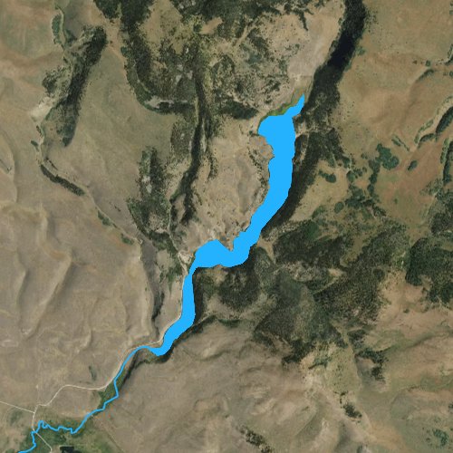 Fly fishing map for Elk Lake, Montana