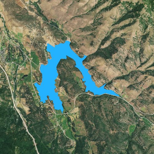 Fly fishing map for Emigrant Lake, Oregon