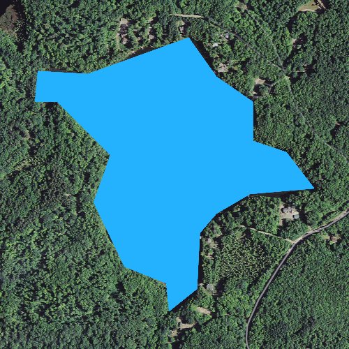 Fly fishing map for Engman Lake, Michigan