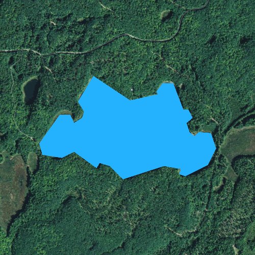 Fly fishing map for Erickson Lake, Wisconsin