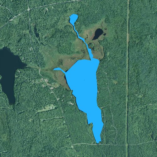Fly fishing map for Fahi Pond, Maine