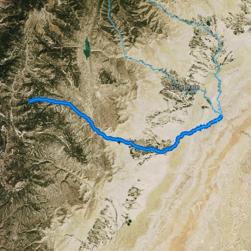 Fly fishing map for Ferron Creek, Utah