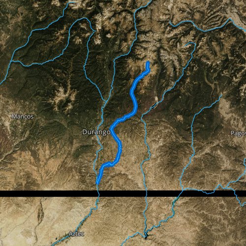 Fly fishing map for Florida River, Colorado