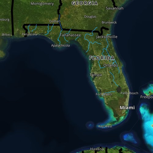Fly fishing report and map for Florida.