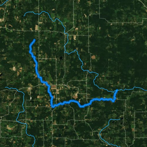 Fly fishing map for Flume Creek, Wisconsin